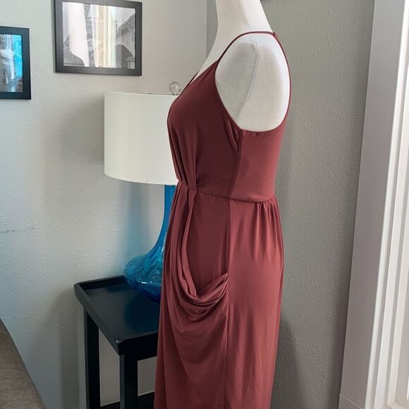 BCBGeneration draped midi dress halter top style sz xs NWOT - Picture 7 of 14